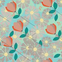 Abstract flower pattern background. Vector illustration.