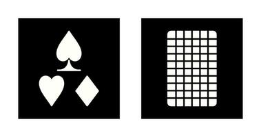 card suits and card backward Icon vector