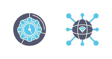 Time Management and Internet Icon vector