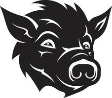 Playful Pig Logo Art Sleek Pig Profile Symbol vector