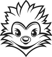 Elegant Hedgehog Profile Graphic Design Nighttime Guardian Hedgehog Logo vector