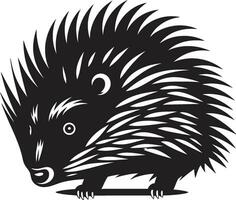 Sleek Porcupine Logo Design Contemporary Porcupine Icon vector