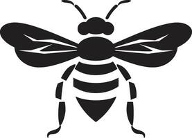 Honey Bee Majesty Insignia Graceful Bee Badge vector