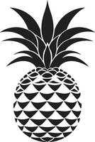 moderno noir piña geométrico piña emblema vector