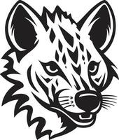 Nighttime Hunter Hyena Logo Wild Gaze Vector Art