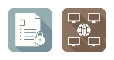 confidentiality and company network Icon vector