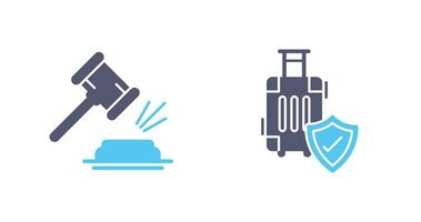 Gavel and Travel  Icon vector