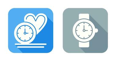 Love and Wrist Watch Icon vector