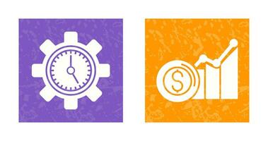 Time Management and Revenue Icon vector