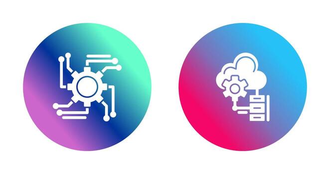 automatización y grande datos icono vector