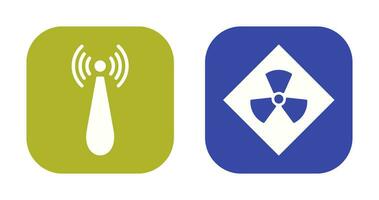 non ionizing radiation and radiation Icon vector