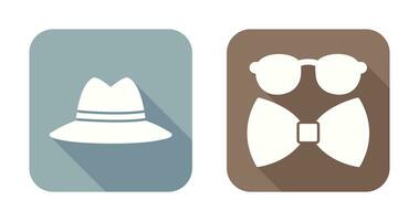 sombrero y hipster estilo icono vector