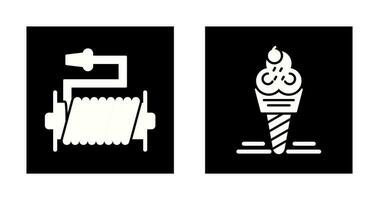 Water Hose and Ice Cream Icon vector