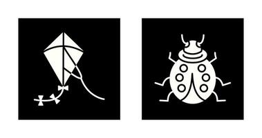 Kite and Ladybug Icon vector