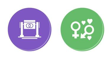 Wedding and Genders Icon vector