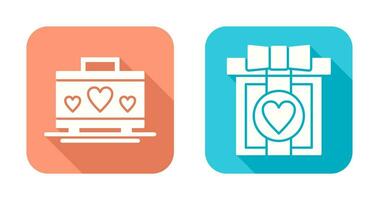 Suitcase and Gift Box Icon vector