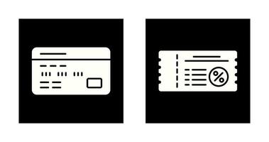 Debit Card and Voucher Icon vector