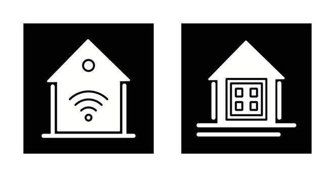 Smart Home and Window Icon vector