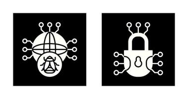 Global Malware and Cyber defence Icon vector