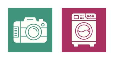 Digital Camera and Washing  Icon vector