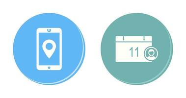 gps service and event management Icon vector