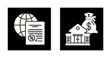 Global and Mortgage Icon vector