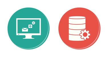 digital marketing and database management Icon vector