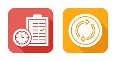 Time Planing and Loop Icon vector
