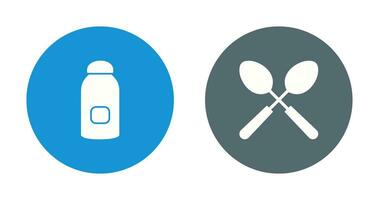 syrup and spoon Icon vector