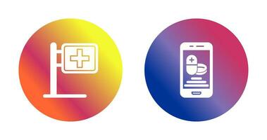 Signboard and Online Store Icon vector