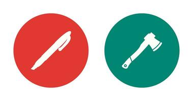 Marker and Axe Icon vector