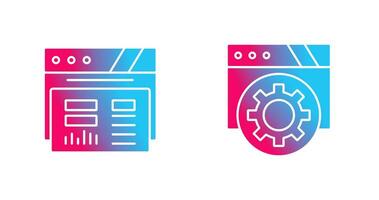 Dashboard and Browser Icon vector