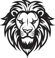 Lions Pride A Regal Vector Emblem in Black Elegance in Darkness Black Lion Logo Vector