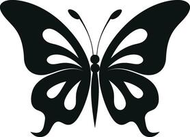 Elegance in Monochrome Black Butterfly Monochromatic Majesty Noir Butterfly Design vector