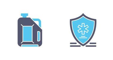 Jerrycan and Medical Symbol Icon vector