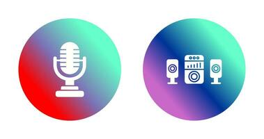 Microphone and Sound System Icon vector