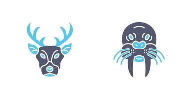 Deer and animal Icon vector