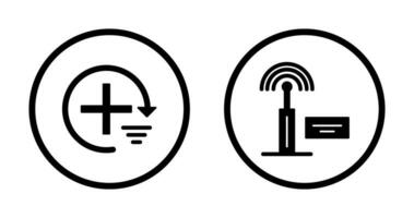 Add and Signal Icon vector