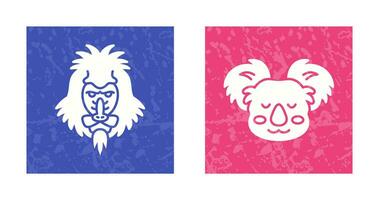 Mandrill and Koala Icon vector