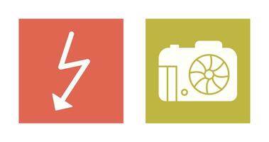 flash and camera Icon vector