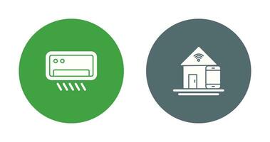 Air Conditioner and Home Automation Icon vector