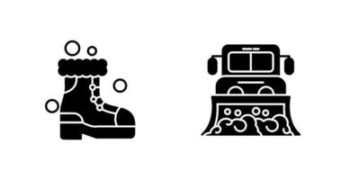 Snowshoes and Truck Icon vector