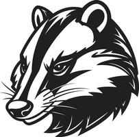 Badger Crowned Insignia Fearless Badger Crest vector