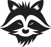 Vintage Black Raccoon Vector Raccoon Silhouette Geometric Crest