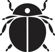 Majestic Simplicity in Motion The Ladybugs Monochromatic Badge Elegant Delight The Sleek Ladybug Insignias Charm in Shadows vector