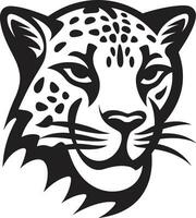 ensombrecido elegancia de el leopardo ojos de el pantera mínimo logo vector