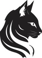 Minimalistic Panther Stealthy Branding Cats Whisker and Paw Prints vector