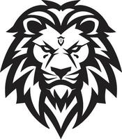 Sculpted Dominance Black Lion Heraldry Onyx Reign Lion Vector Logo Icon