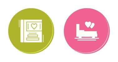 Wedding Album and Honeymoon Icon vector