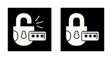 Unlock and Protect Icon vector